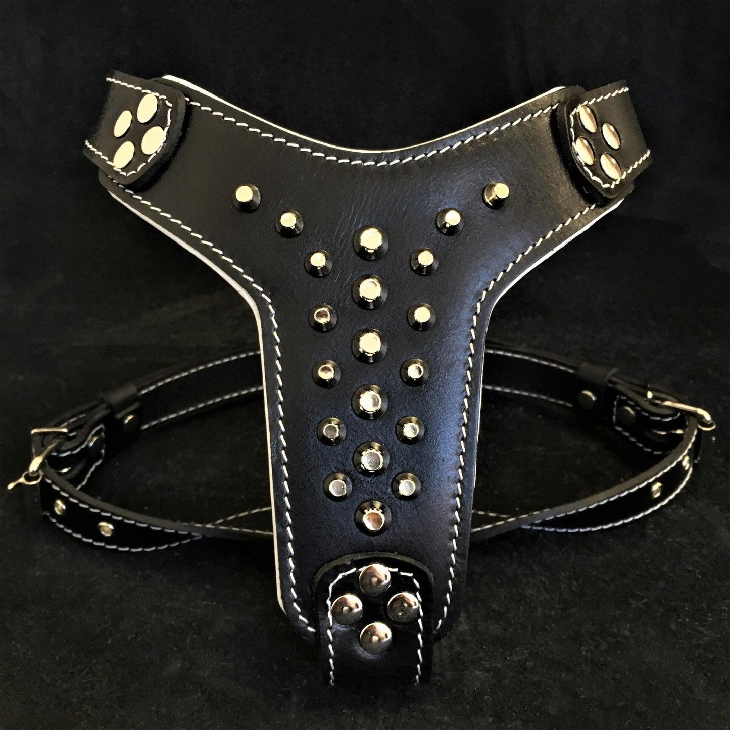 Rocky Studded Leather Dog Harness – Small to Medium