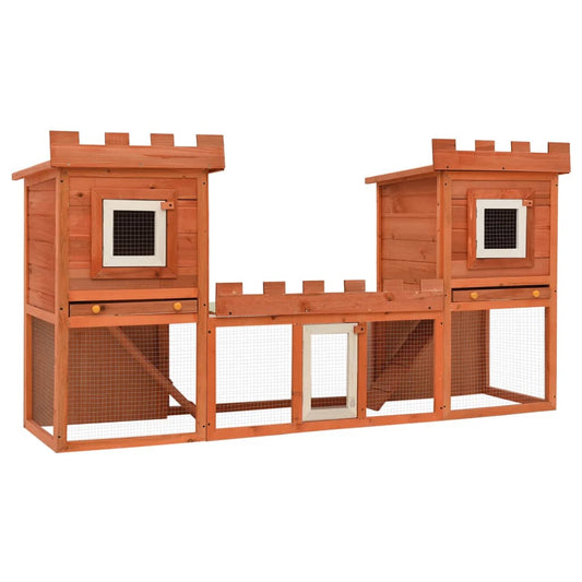 Outdoor Large Rabbit Hutch – Double House