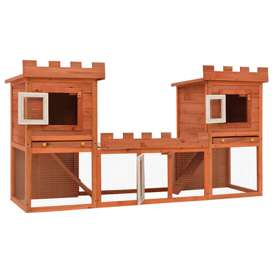 Outdoor Large Rabbit Hutch – Double House