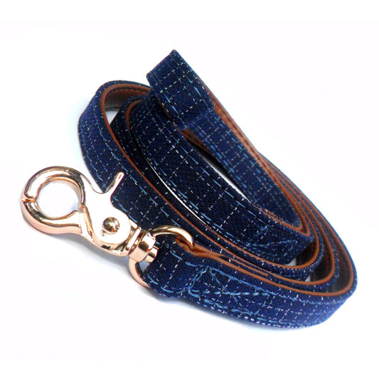 Blue Denim Dog Lead