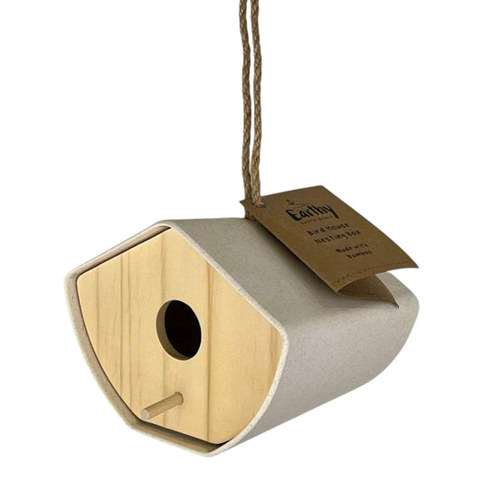 Natural Bamboo Birdhouse – 16 cm