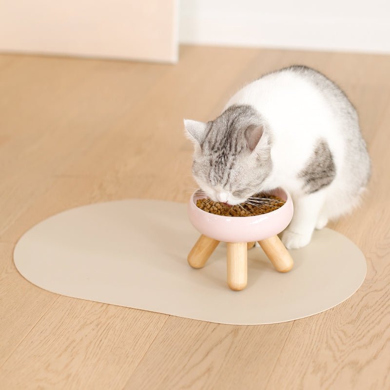 Reversible Waterproof Leather Pet Feeding Mat