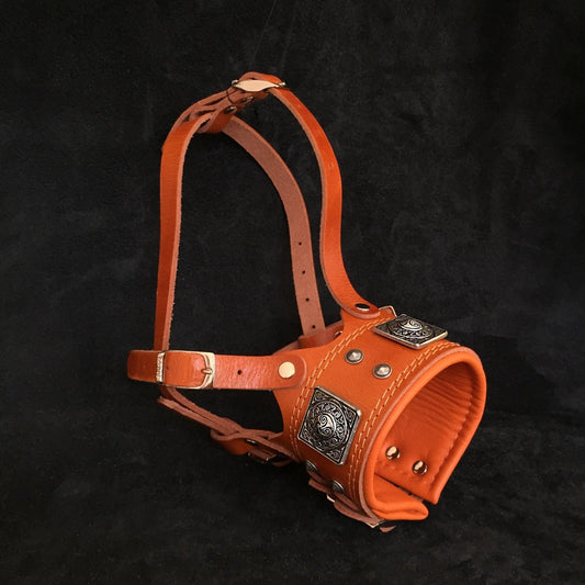 Eros Brown Leather Dog Muzzle